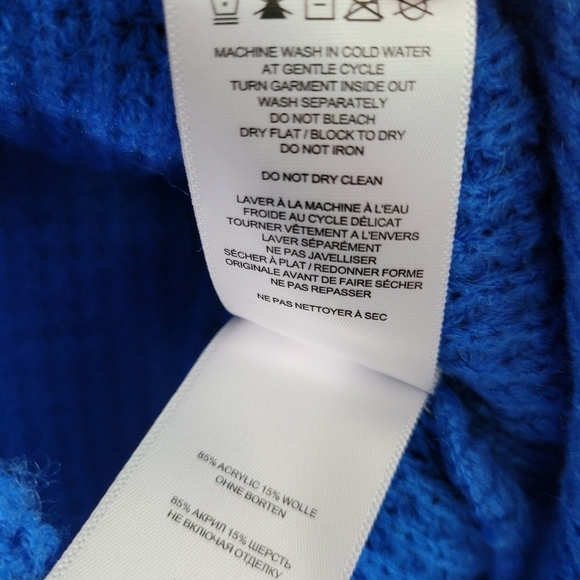 Lole Blue Wool Blend VNeck Kangaroo Pocket Sweater - Picture 11 of 13